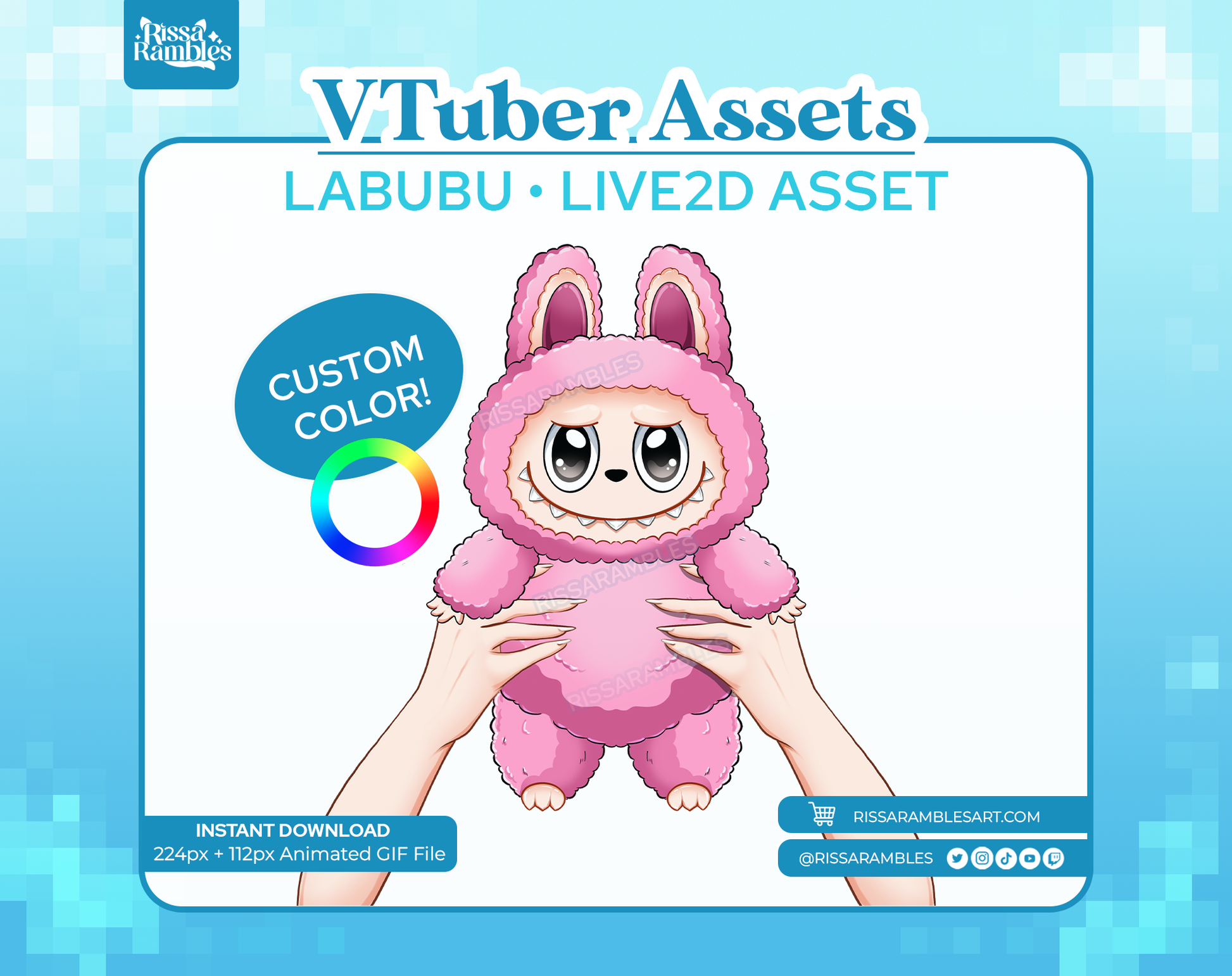 Labubu VTuber Items | Cute Vtuber Assets | Live2D Items for VTubers