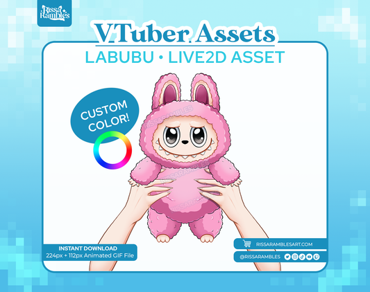 Labubu VTuber Items | Cute Vtuber Assets | Live2D Items for VTubers