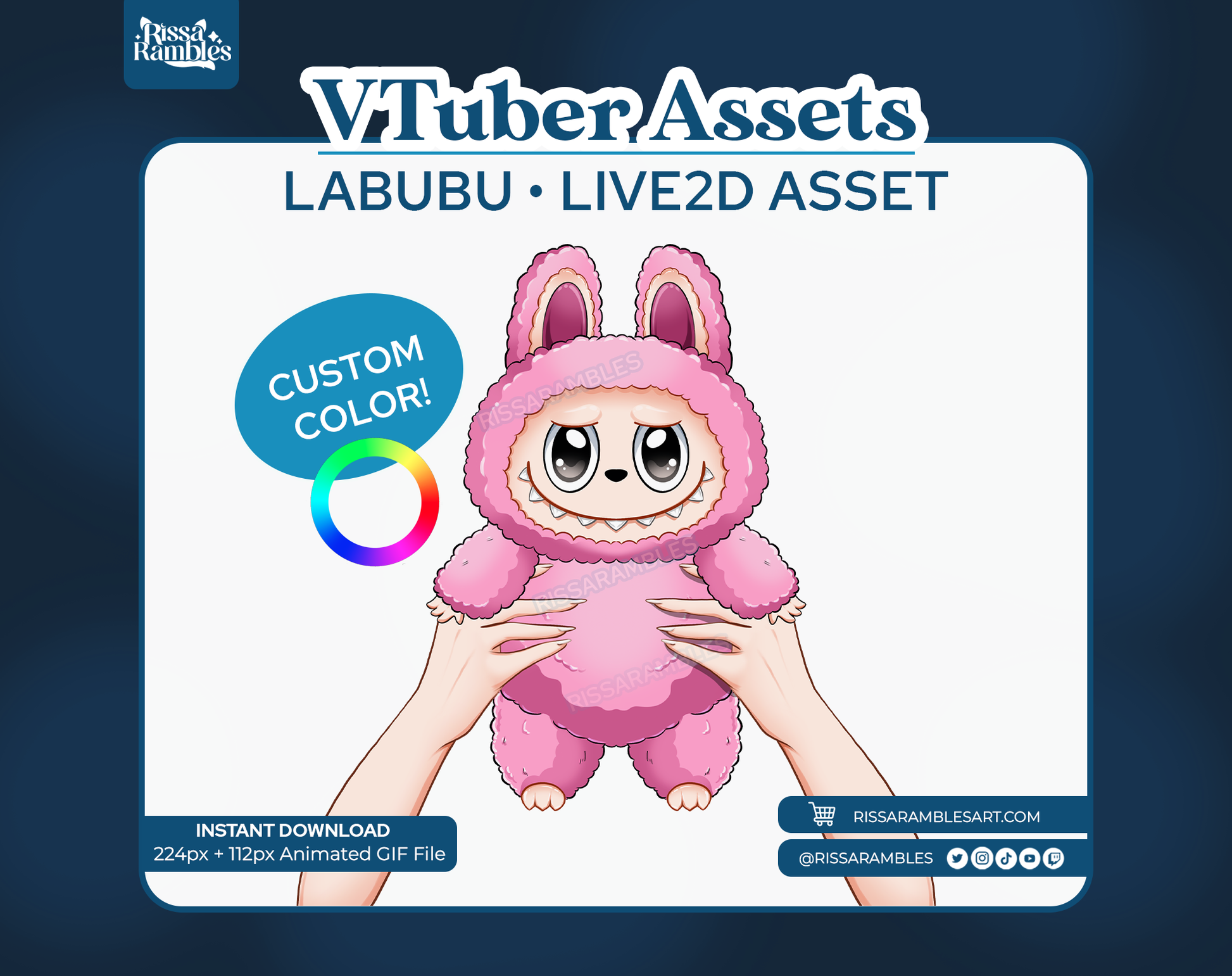 Labubu VTuber Items | Cute Vtuber Assets | Live2D Items for VTubers