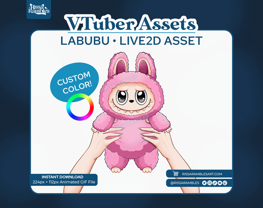 Labubu VTuber Items | Cute Vtuber Assets | Live2D Items for VTubers