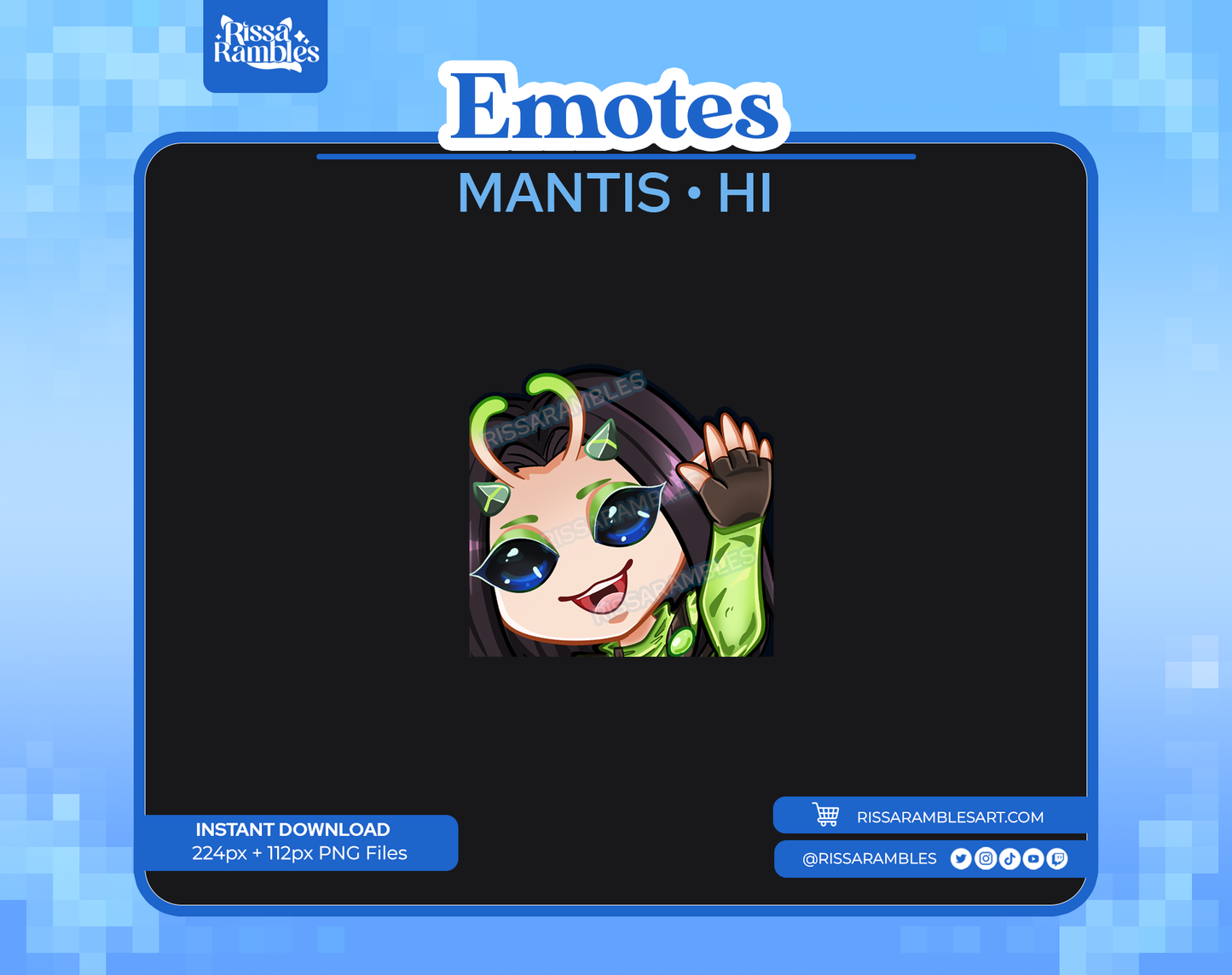 Mantis Marvel Rivals Emotes | Hey Emote | Twitch Emotes Cute Rissa Rambles