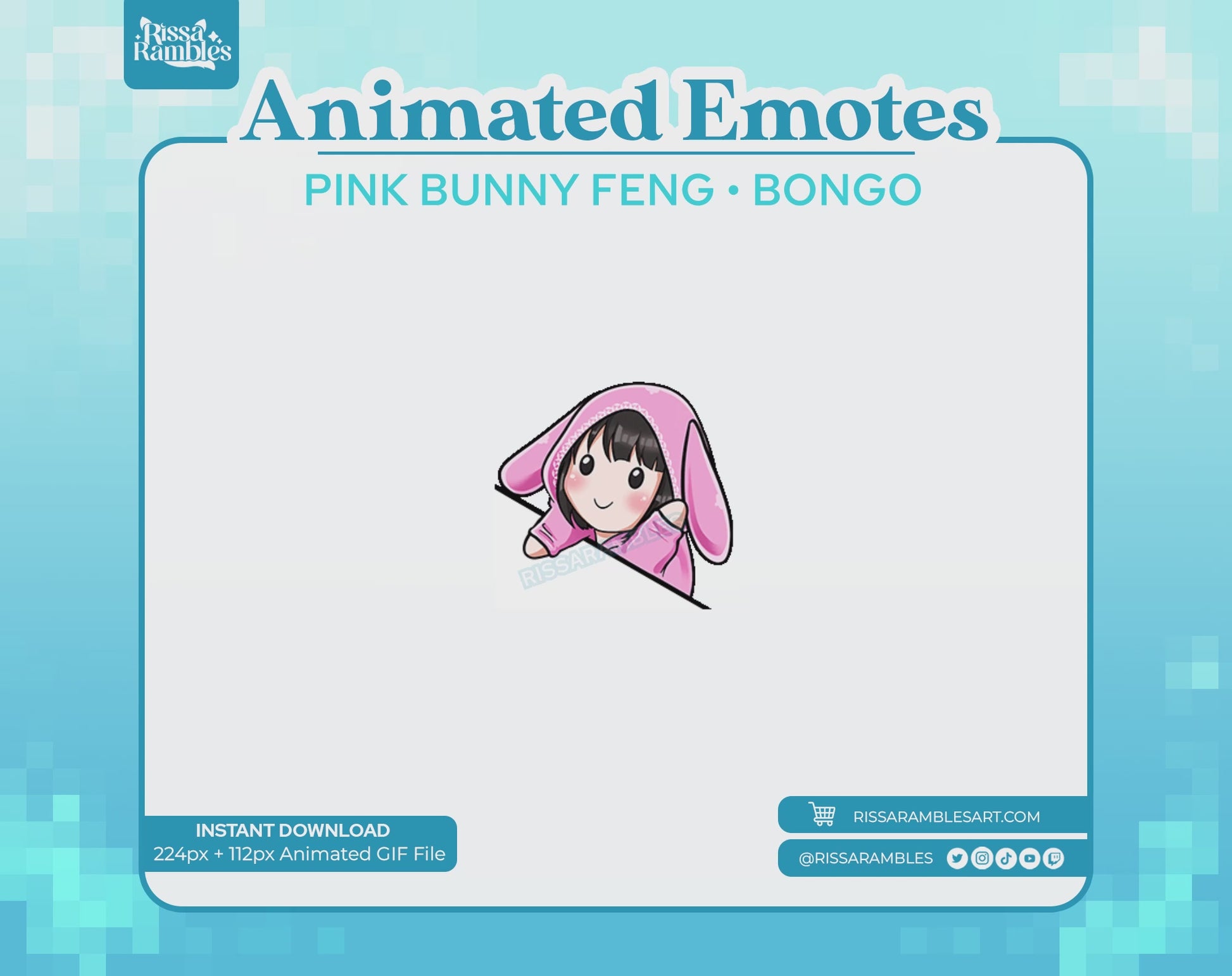 Bunny Feng Emotes for Twitch, Discord | Bongo Emotes