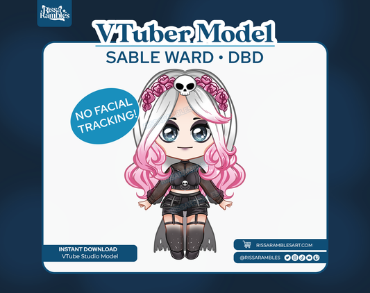 DBD Sable Ward VTuber Model | VTube Studio Models Rissa Rambles