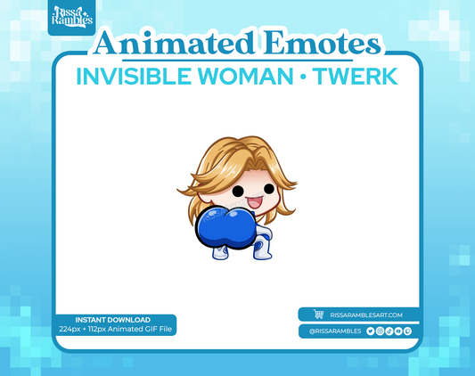 Sue Storm Invisible Woman Emotes for Twitch Animated