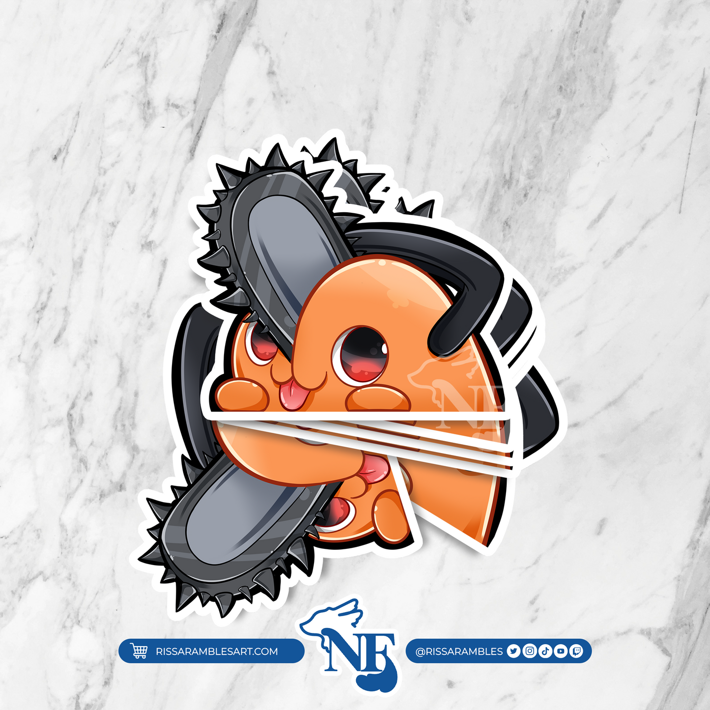Pochita Stickers for Water Bottle