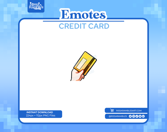 Credit Card Emote for Twitch (Gold) | Twitch Emotes Animated