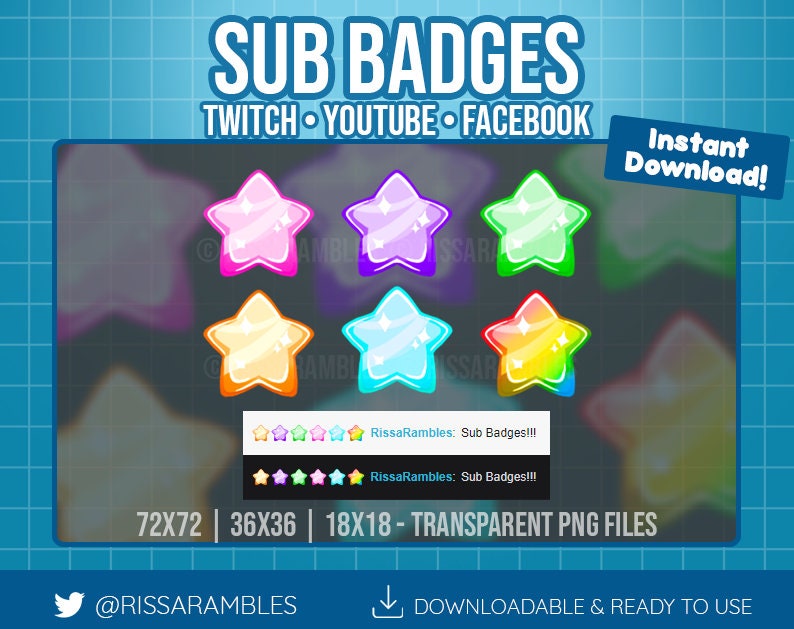 Star Twitch Sub Badges