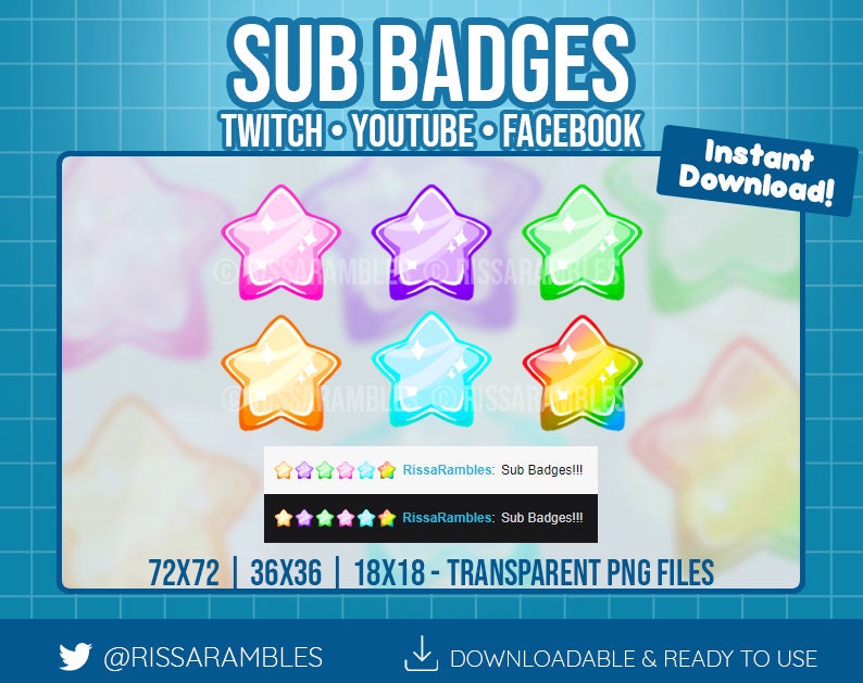Star Twitch Sub Badges