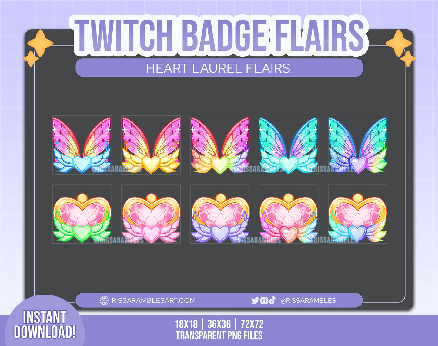 Laurel Heart Twitch Sub Badge Flair