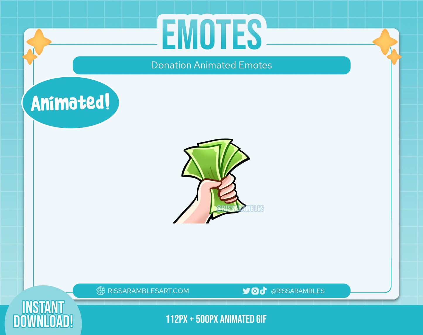 Cash Emote for Twitch | Twitch Emotes Animated