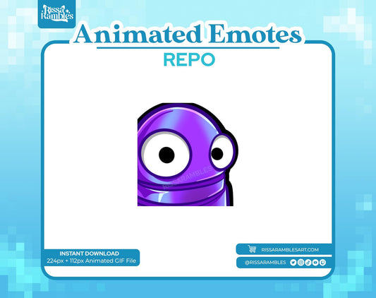REPO Emotes Animated for Twitch, Discord (Purple) | Side Eye Animated Emote