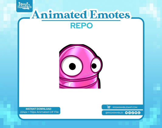 REPO Emotes Animated for Twitch, Discord (Pink) | Side Eye Animated Emote