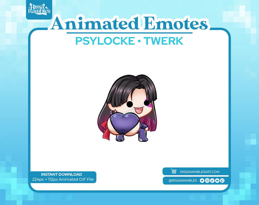 Psylocke Marvel Rivals Emotes | Animated Emotes | Twerk Emote | Custom Twitch Emotes | Discord Emotes