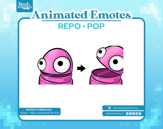 REPO Emotes Animated for Twitch, Discord (Pink) | Pop Animated Emote