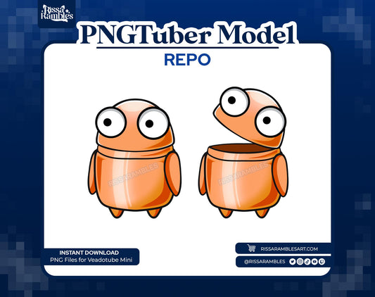 REPO PNGtuber Model (Orange) | REPO Game | PNGTuber Premade