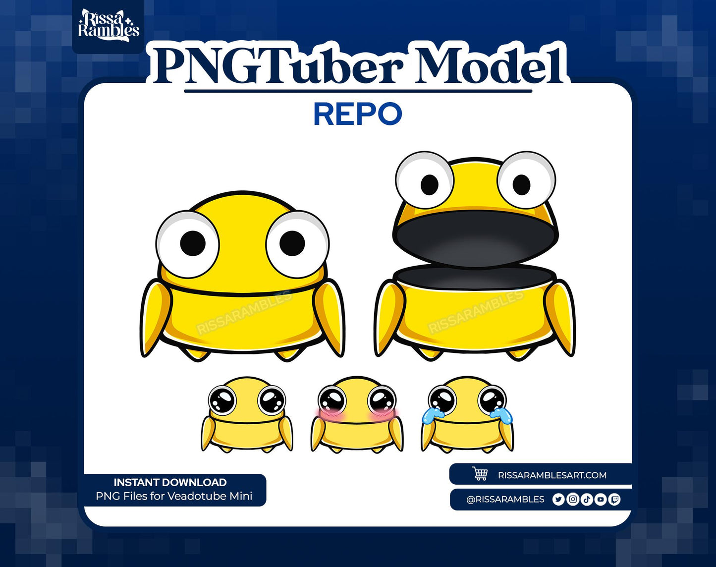 REPO PNGtuber Model Chibi (Yellow) | REPO Game