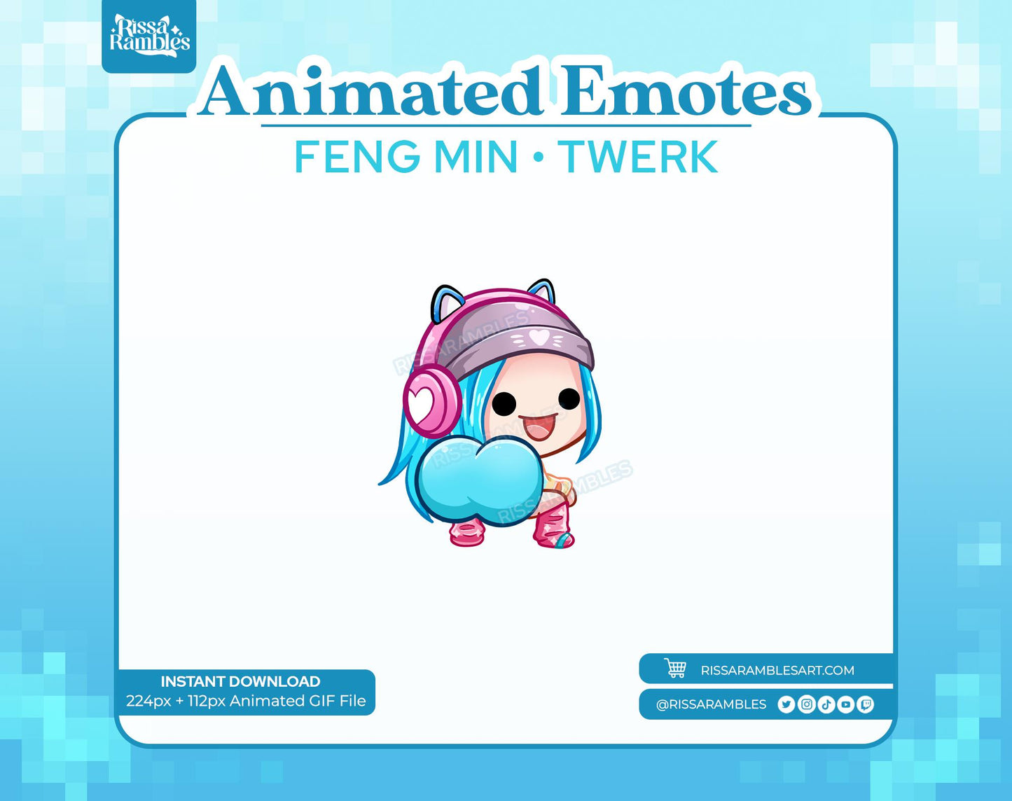 Feng Min Dead by Daylight Emotes (Animated) | Twerk Emotes