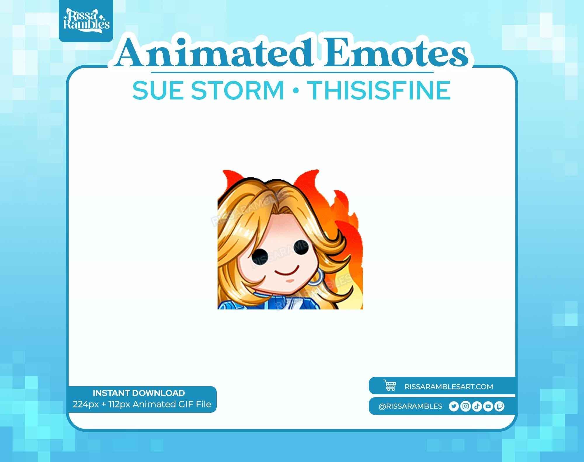 Sue Storm Marvel Rivals Emotes (Animated) | This Is Fine Emote ...