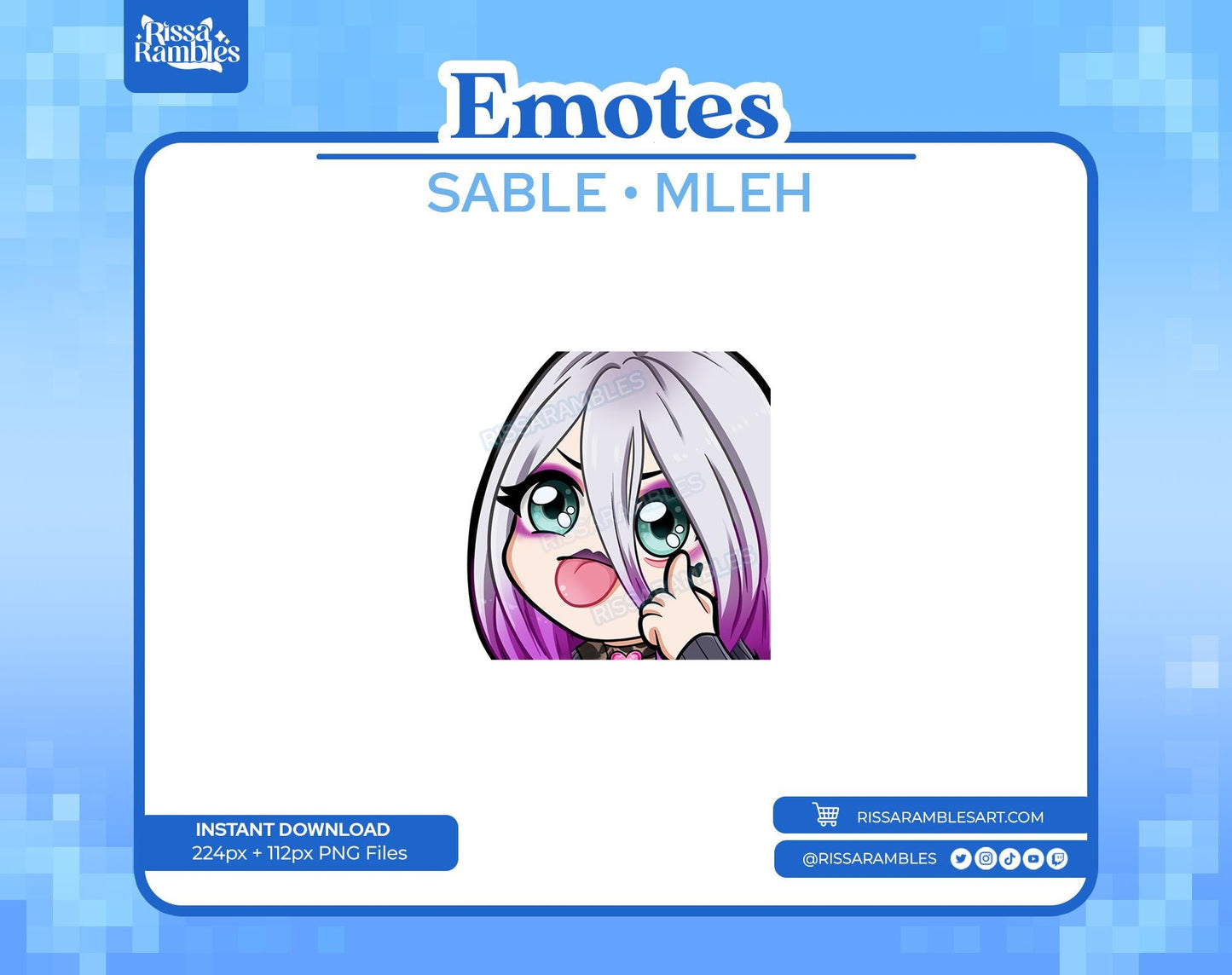 Sable Ward Dead by Daylight Emotes (Tongue) | Dead by Daylight Emotes | Custom Twitch Emotes | DBD Emotes Twitch, Discord