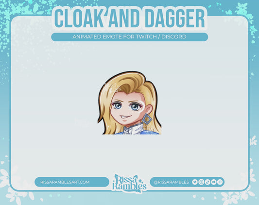 Cloak and Dagger Marvel Rivals Emotes Animated | Twitch Emotes