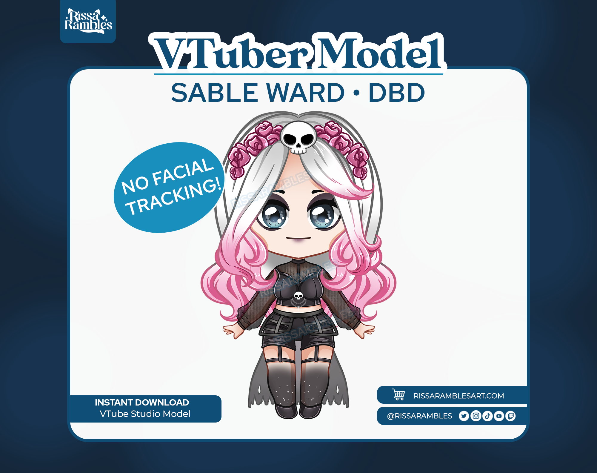 DBD Sable Ward VTuber Model | VTube Studio Models - Rissa Rambles
